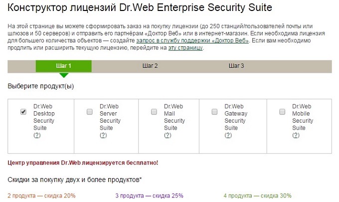 Конструктор лицензий Dr.Web
